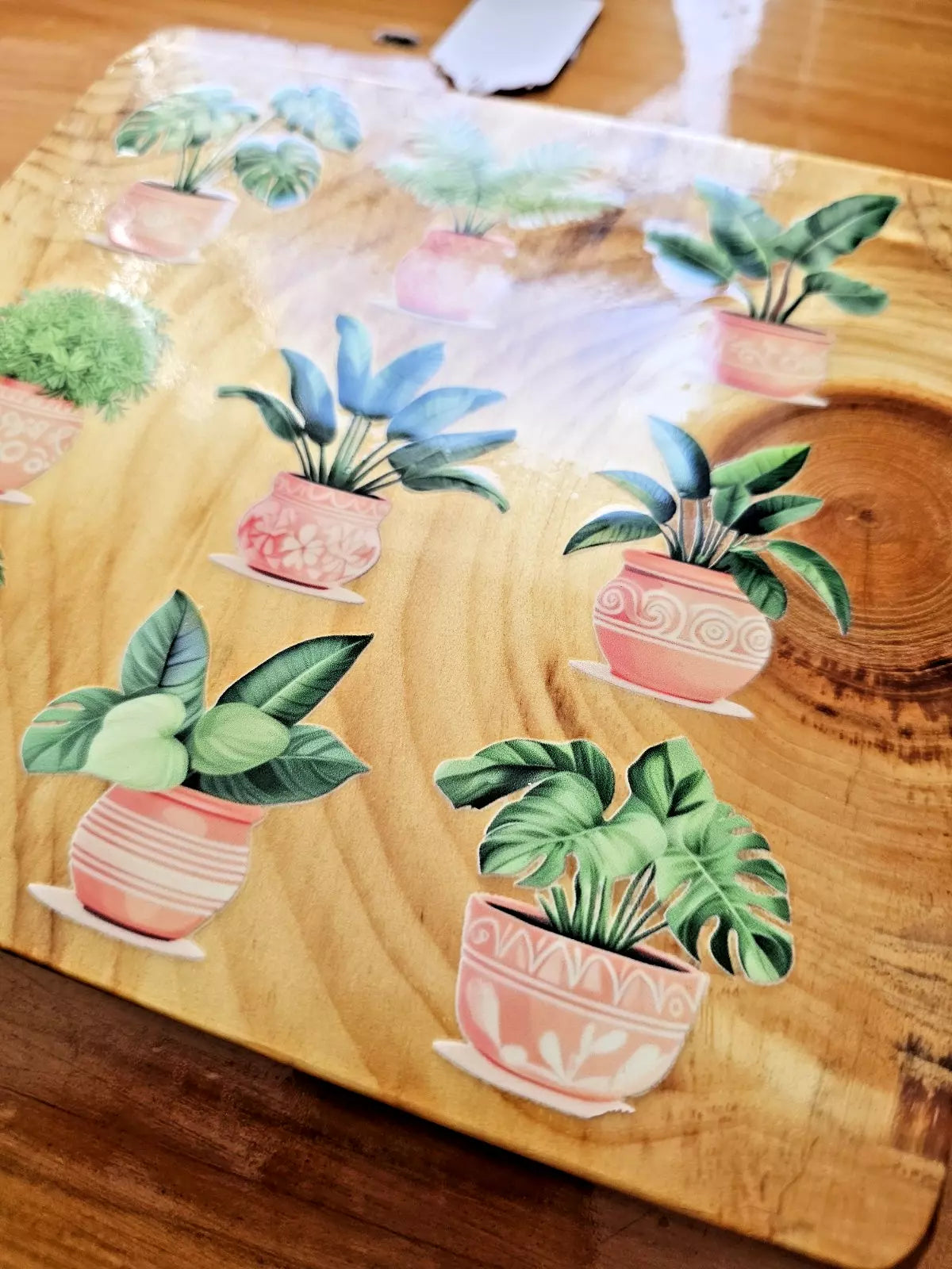 WOOD plant sign wall décor. Potted plants. Glossy. Trending. FLORAL
