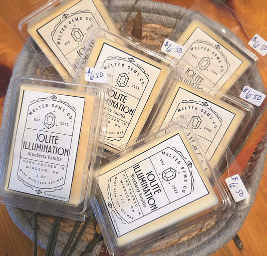 Iolite Illumination Wax Melts – Blueberry Vanilla | 100% Soy Wax | Melted Gems Co.