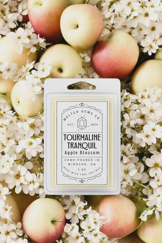 Tourmaline Tranquil Apple Blossom Soy Wax Melts – Long-Lasting, Hand-Poured Fragrance by Melted Gems Co.